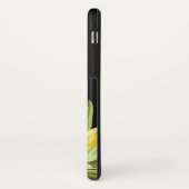 Zwarte witte strepen Gele bloemen Case-Mate iPhone Case (Achterkant/links)