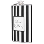 Zwarte witte strepen heupfles (Links)