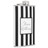 Zwarte witte strepen heupfles (Rechts)