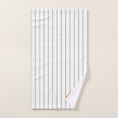 Zwarte witte strepen ID770 Bad Handdoek (Handdoek)