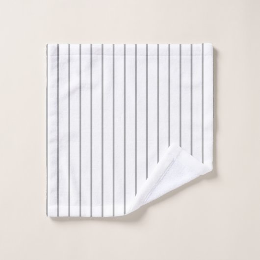 Zwarte witte strepen ID770 Bad Handdoek (Wasdoekje)