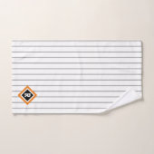 Zwarte witte strepen ID770 Bad Handdoek (Handdoek)