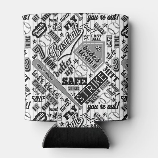 Zwarte witte strepen ID770 Blikjeskoeler (Achterkant)