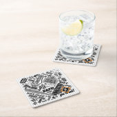 Zwarte witte strepen ID770 Kartonnen Onderzetters (Insitu)