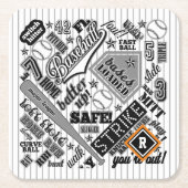 Zwarte witte strepen ID770 Kartonnen Onderzetters (Voorkant)