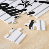 Zwarte witte strepen ID770 Legpuzzel (Zijkant)