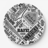 Zwarte witte strepen ID770 Papieren Bordje (Voorkant)