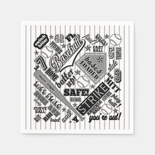 Zwarte witte strepen ID770 Servet (Voorkant)