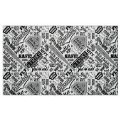 Zwarte witte strepen ID770 Stof (Fat Quarter)