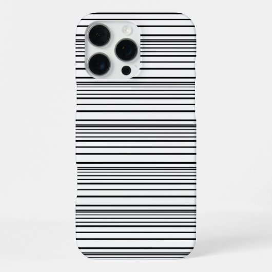 Zwarte witte strepen leuk iPhone hoesje (Achterkant)