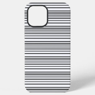 Zwarte witte strepen leuk iPhone 12 pro max hoesje