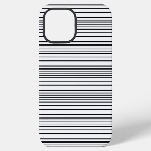Zwarte witte strepen leuk iPhone hoesje (Achterkant)