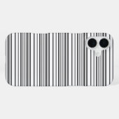 Zwarte witte strepen leuk iPhone hoesje (Achterkant horizontaal)