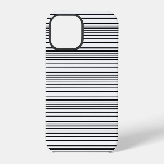 Zwarte witte strepen leuk iPhone hoesje (Achterkant)