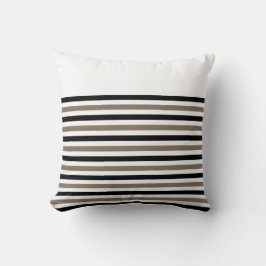 Zwarte witte strepen met  ACCENT Kussen