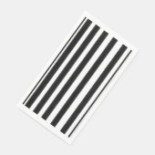 Zwarte witte strepen servet (Hoek)