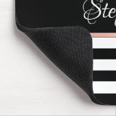 Zwarte witte strepen, speciaal aangepast muismat (Hoek)