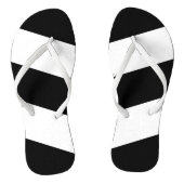Zwarte witte strepen teenslippers (Voetbed)
