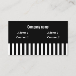 Zwarte witte strepen - Visitekaartje