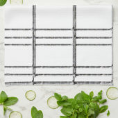 Zwarte & Witte Stripe keukenhanddoeken (Gevouwen)