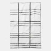 Zwarte & Witte Stripe keukenhanddoeken (Verticaal)