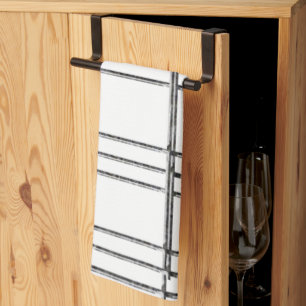 Zwarte & Witte Stripe keukenhanddoeken