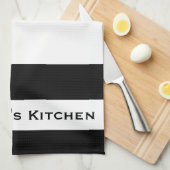 Zwarte & Witte Stripe keukenhanddoeken uit Stripe  (Quarter Fold)