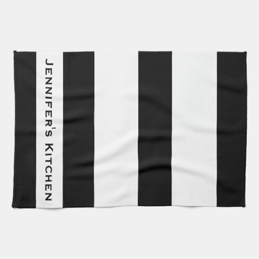 Zwarte & Witte Stripe keukenhanddoeken uit Stripe  (Horizontaal)