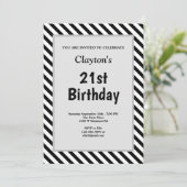 Zwarte/Witte Stripes, met een draagwijdte op zater Kaart (Staand voorkant)