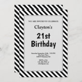 Zwarte/Witte Stripes, met een draagwijdte op zater Kaart (Voorkant / Achterkant)