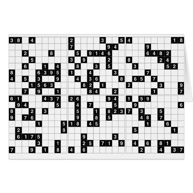 zwarte witte sudoku (Voorkant Horizontaal)