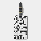 zwarte witte sudoku bagagelabel (Voorkant verticaal)