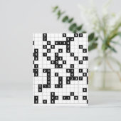 zwarte witte sudoku briefkaart (Staand voorkant)