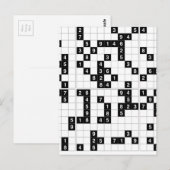 zwarte witte sudoku briefkaart (Voorkant / Achterkant)