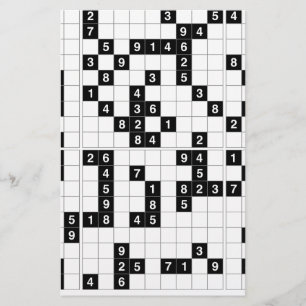 zwarte witte sudoku briefpapier