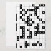 zwarte witte sudoku briefpapier (Voorkant / Achterkant)