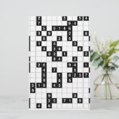 zwarte witte sudoku briefpapier (Staand voorkant)