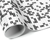 zwarte witte sudoku cadeaupapier (Rol Hoek)