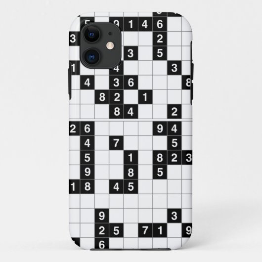 zwarte witte sudoku Case-Mate iPhone case (Achterkant)