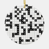 zwarte witte sudoku keramisch ornament (Voorkant)