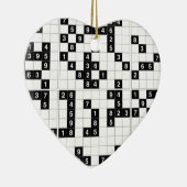 zwarte witte sudoku keramisch ornament (Rechts)