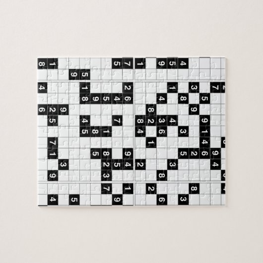 zwarte witte sudoku legpuzzel (Horizontaal)