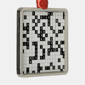 zwarte witte sudoku metalen ornament (Rechts)