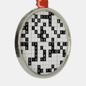 zwarte witte sudoku metalen ornament (Rechts)