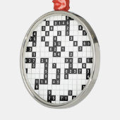 zwarte witte sudoku metalen ornament (Links)