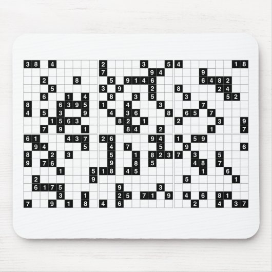 zwarte witte sudoku muismat (Voorkant)
