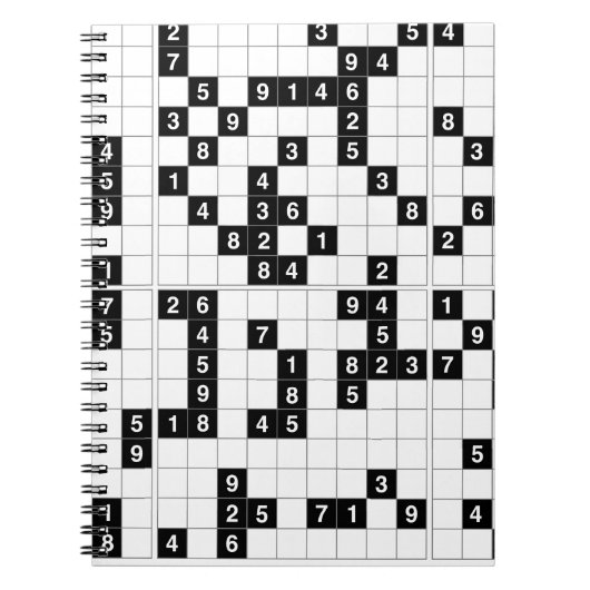 zwarte witte sudoku notitieboek (Voorkant)