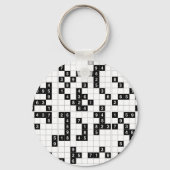 zwarte witte sudoku sleutelhanger (Voorkant)