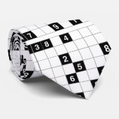zwarte witte sudoku stropdas (Opgerold)