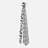 zwarte witte sudoku stropdas (Achterkant)